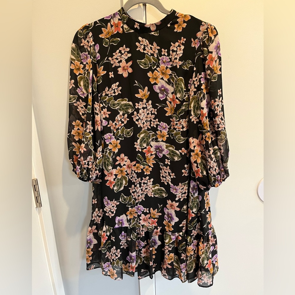 Julia Jordan Long Sleeve Mock Neck Easy Dress